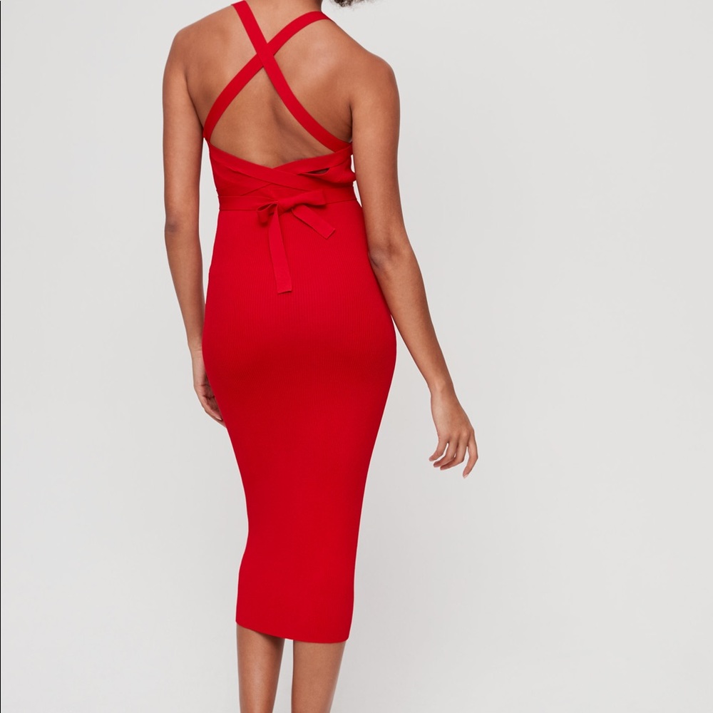Aritzia Wilfred Cayenne Dress *black*